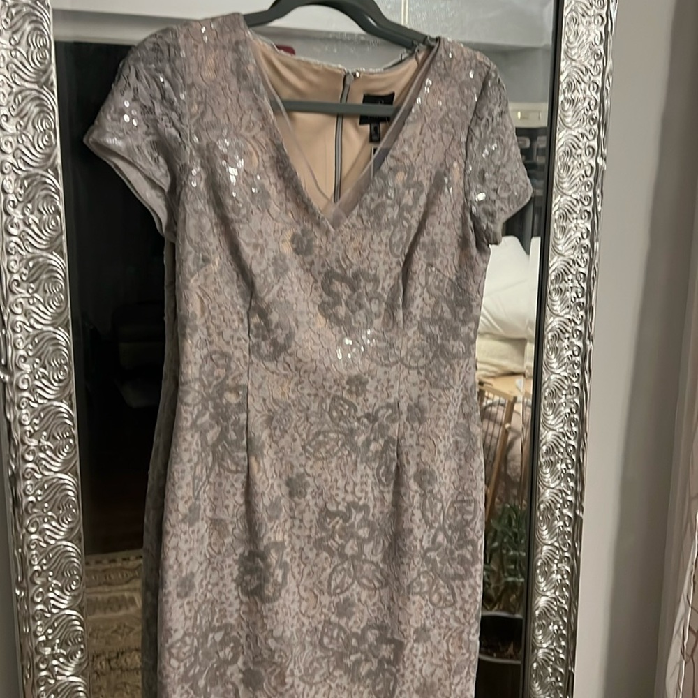 NEW Adrianna Papell sz 10 sparkle sequin lace cocktail dress without tag